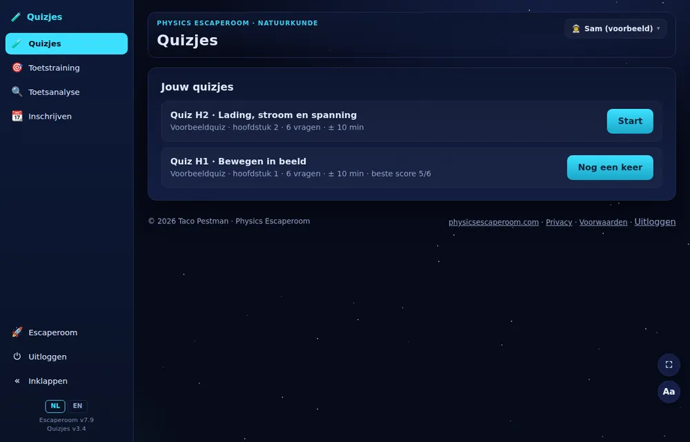 Jouw quizjes op de quizjessite.